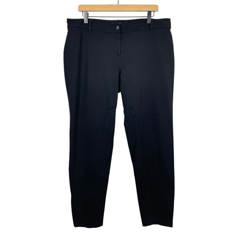 Eileen Fisher Black Ankle Zip Pants Large Casual Minimalist Office Career Comfy